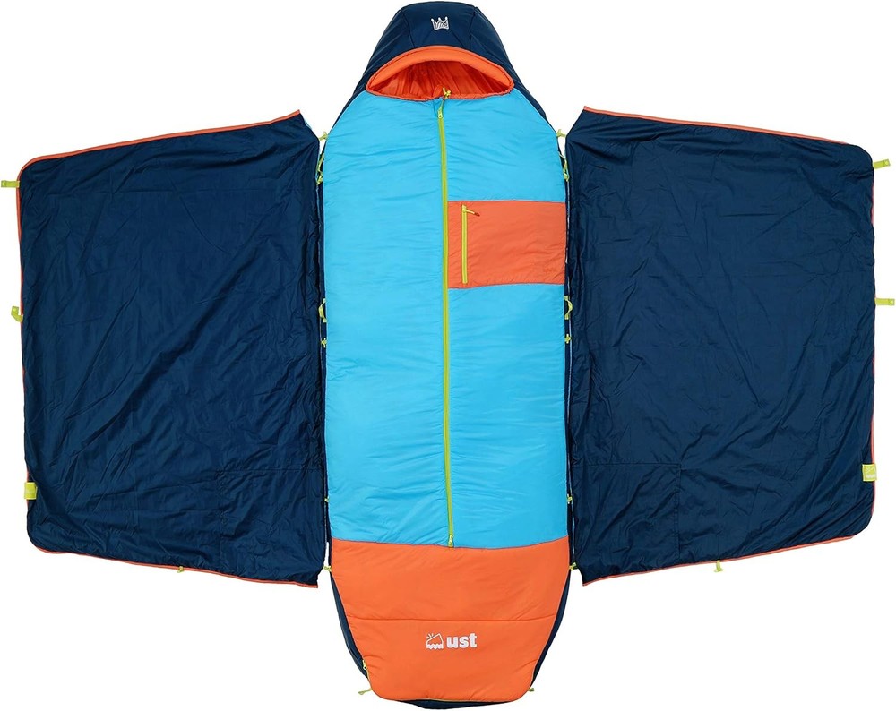 ust Monarch Sleeping Bag with Temp Control and Carry case for Camping, Regular
