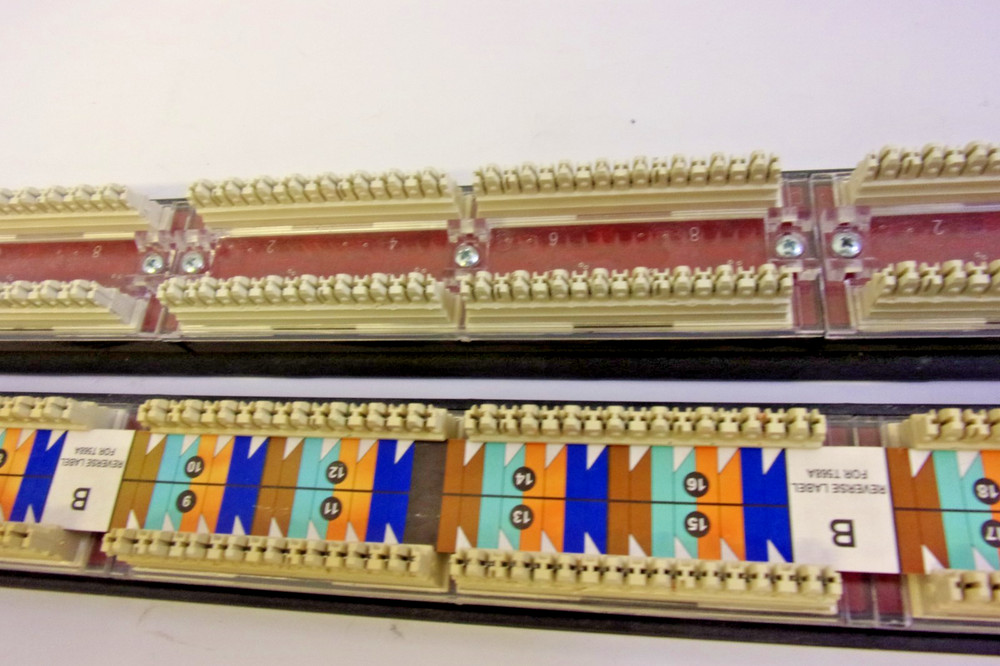 (2) 24 Port Data Patch Panel. Cat 5e RJ45 Rack Mount 1U