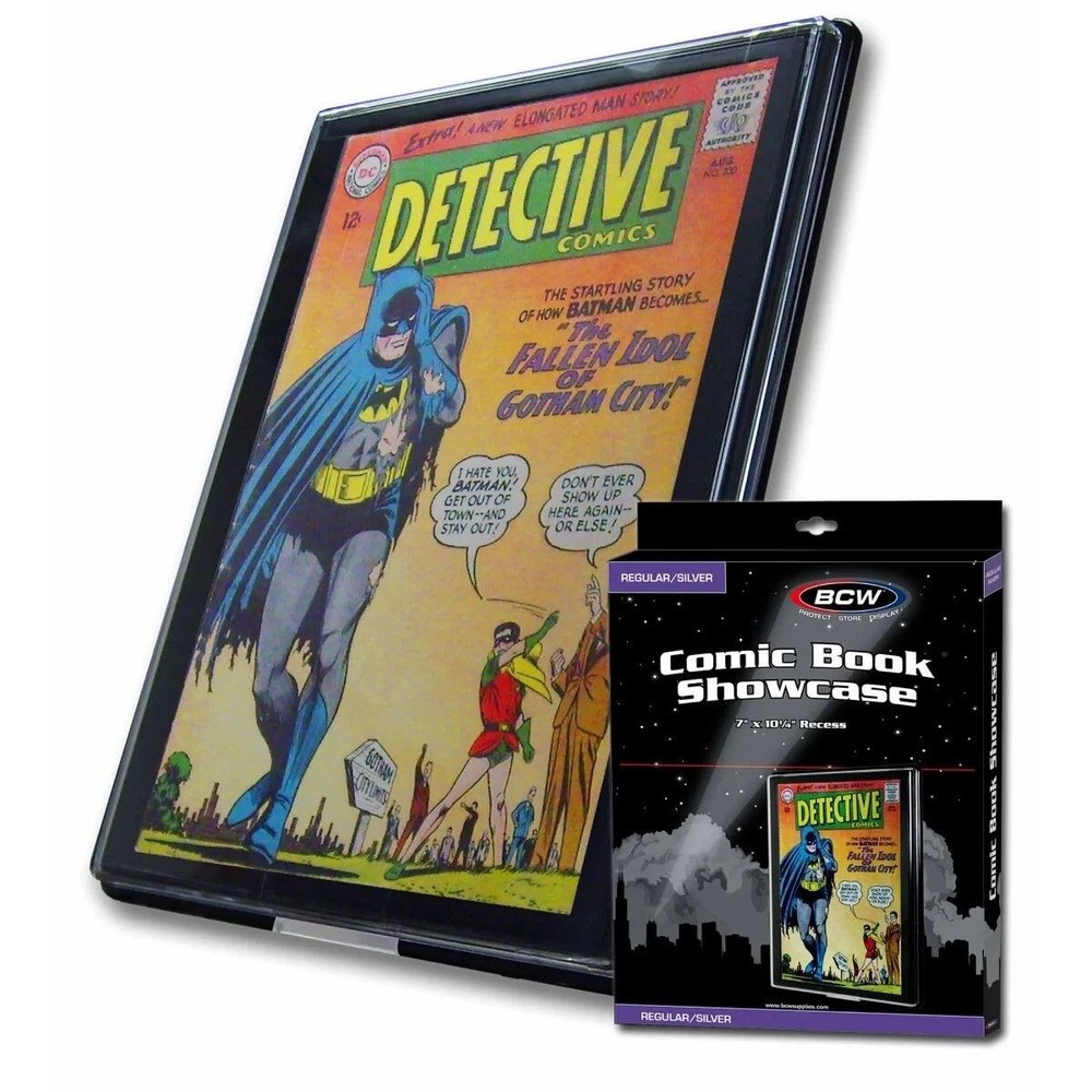BCW SILVER Comic Book Showcases - Display Case - Hangs On Wall - *FIVE PACK*