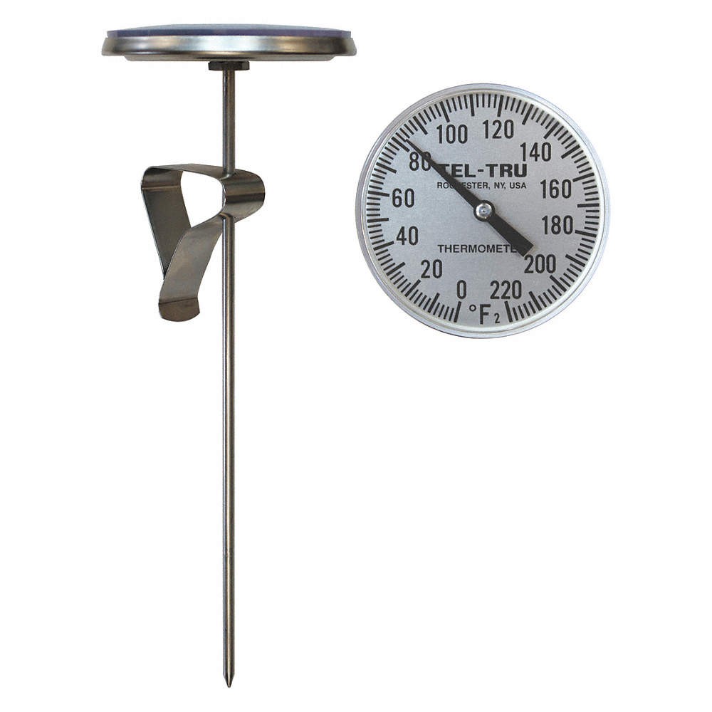 TEL-TRU  Analog Dial Thermometer,Stem 5" L 460X07
