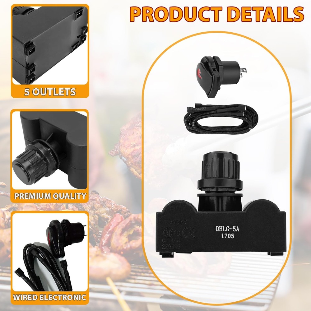Electronic Ignition Module for 5 Burner Charbroil Grill Replacement