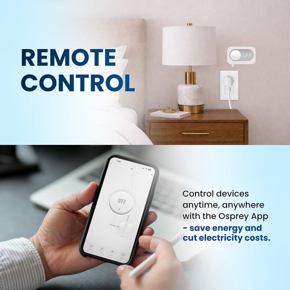 4 pcs Wi-Fi Smart Plug with Timer and Voltage Measurement, 16A