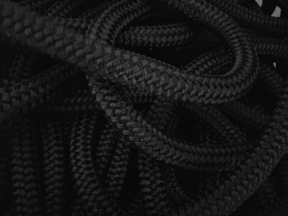 9/16 x 50 ft. Double Braid-Yacht Braid Polyester Rope. Black