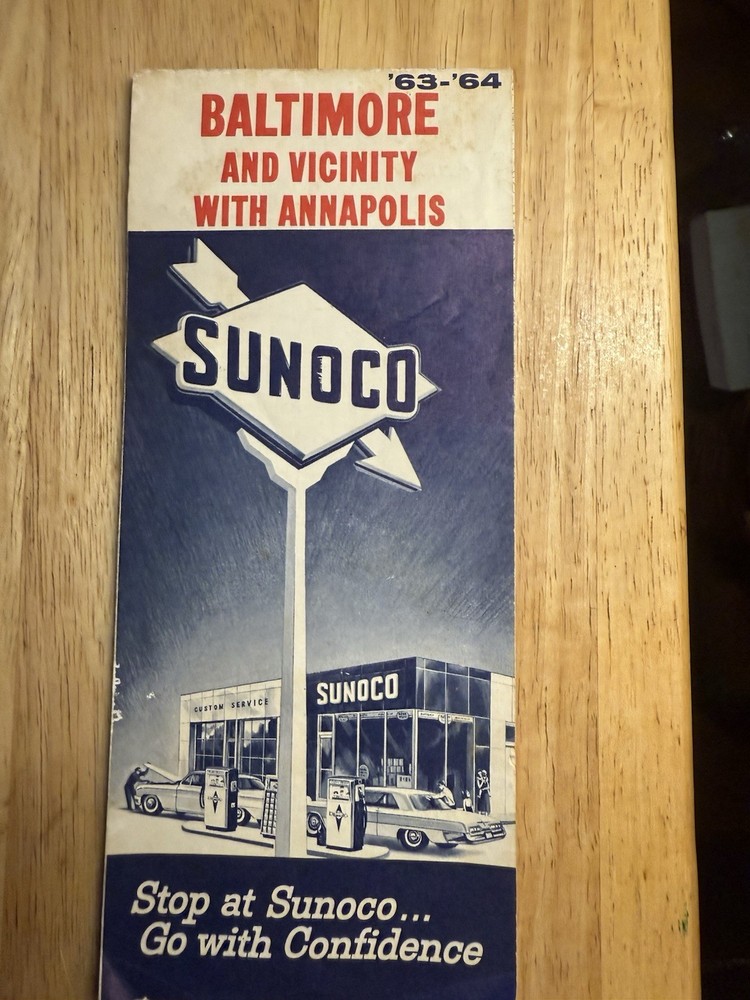 1963 Sunoco Road Map: Baltimore and Vicinity with Annapolis