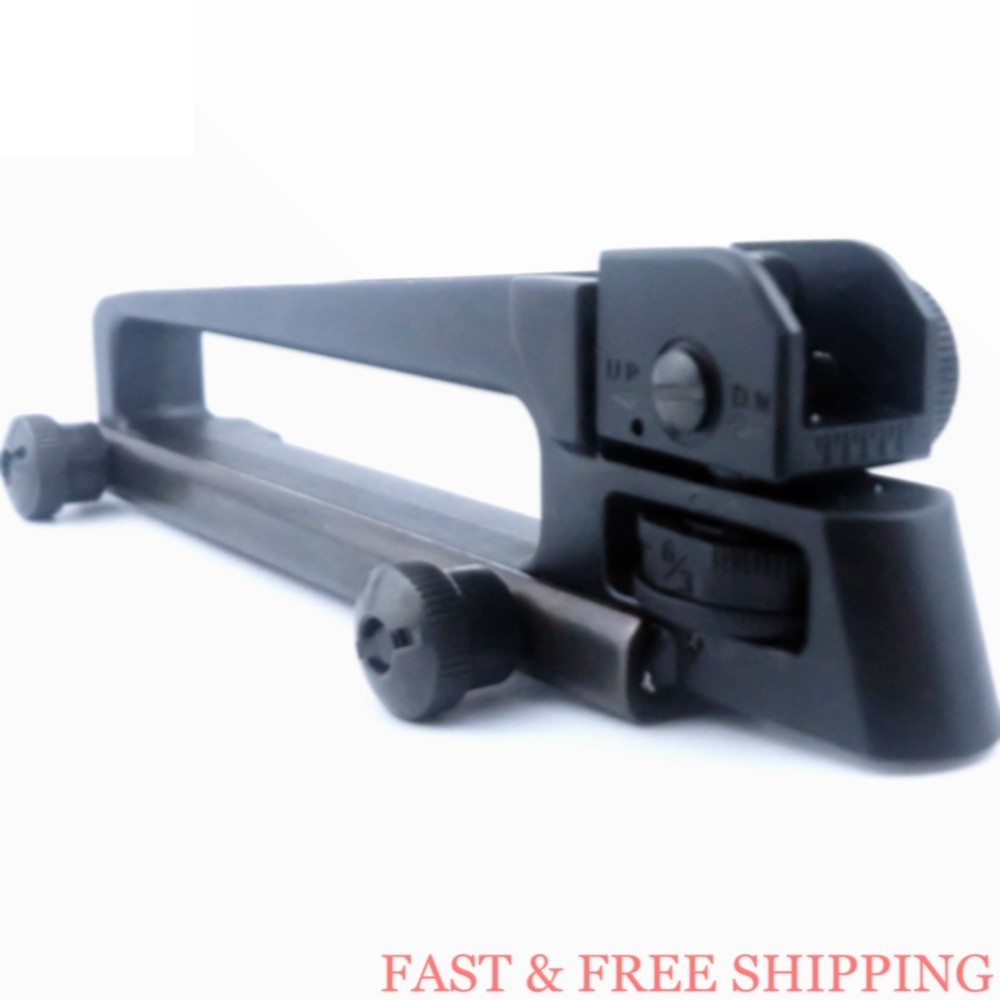 T actical Rear Front Sight Carry Handle Mount Adjustable Low Removable