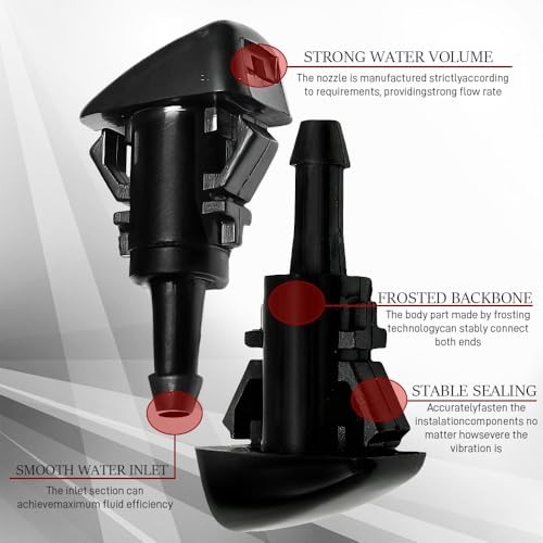 2PCS Front Windshield Washer Nozzles, Windshield Wiper Sprayer Jet Kit