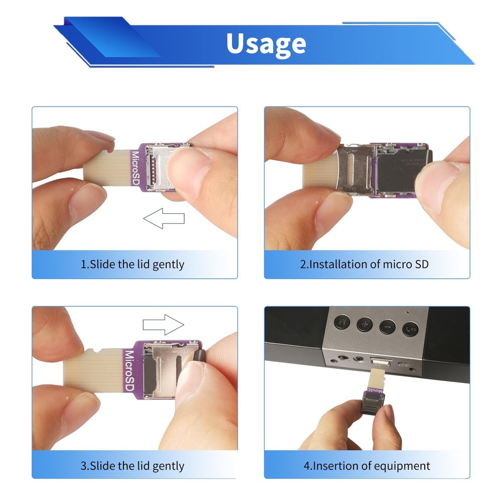Micro SD Card Extension Board 3D Printer External Car purple