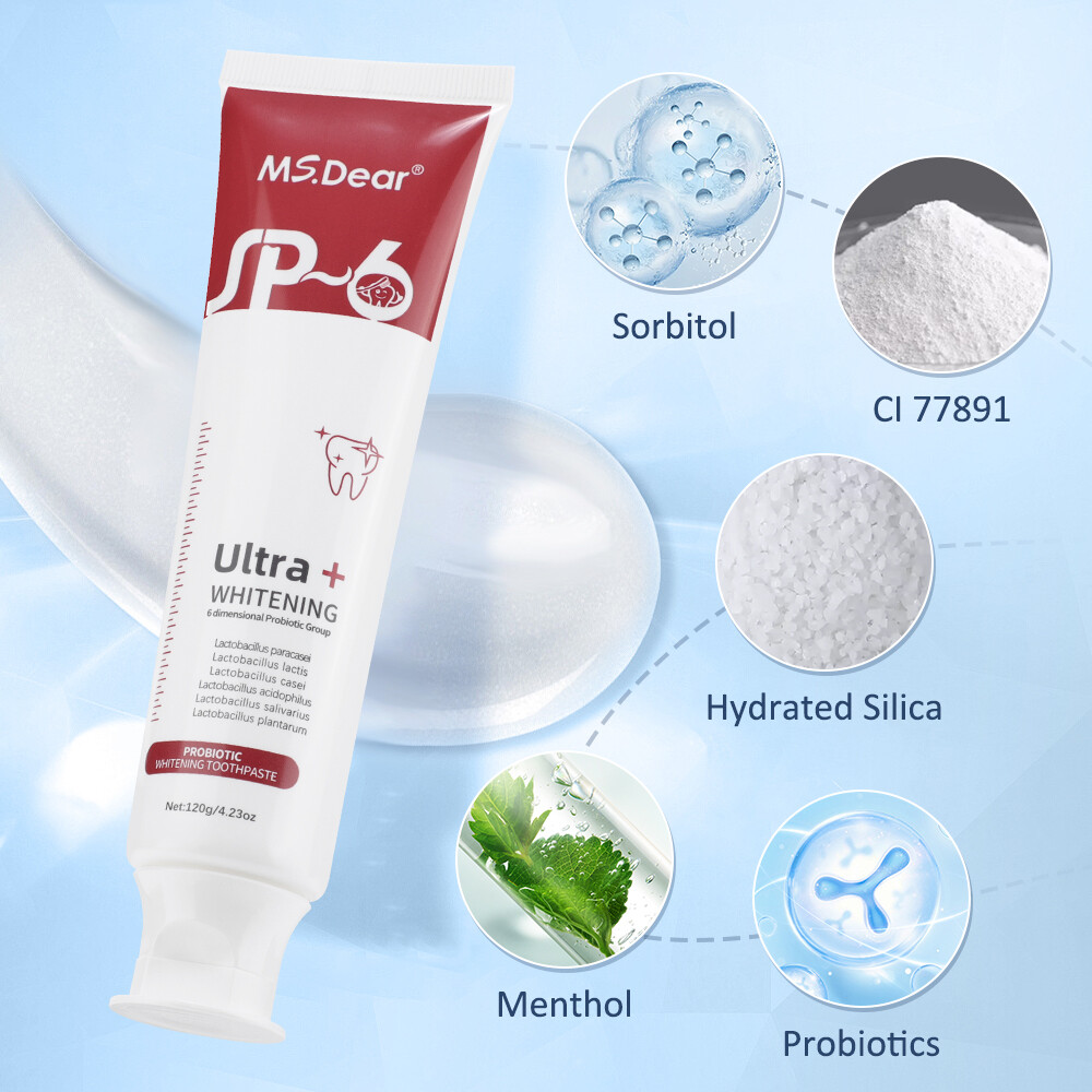2Pack SP-6 Probiotic Toothpaste,Sp-6 Toothpaste Whitening Quick White Toothpaste