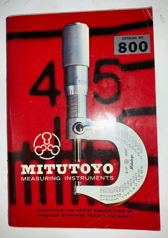 Mitutoyo Measuring Instruments Catalog #800, 1971