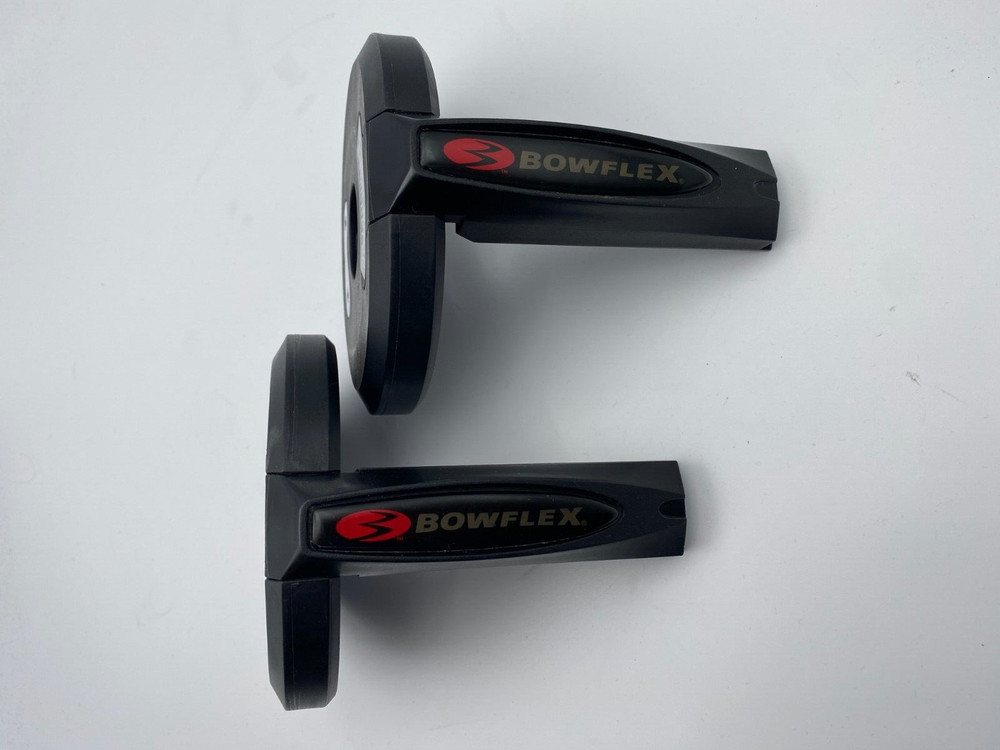 2- Bowflex 1090 Dumbbell Replacement Handle Part Black Tab Endcap Dial Lock Disc