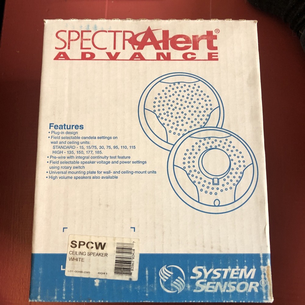 System Sensor SPCW Ceiling Speaker White New Free Shipping