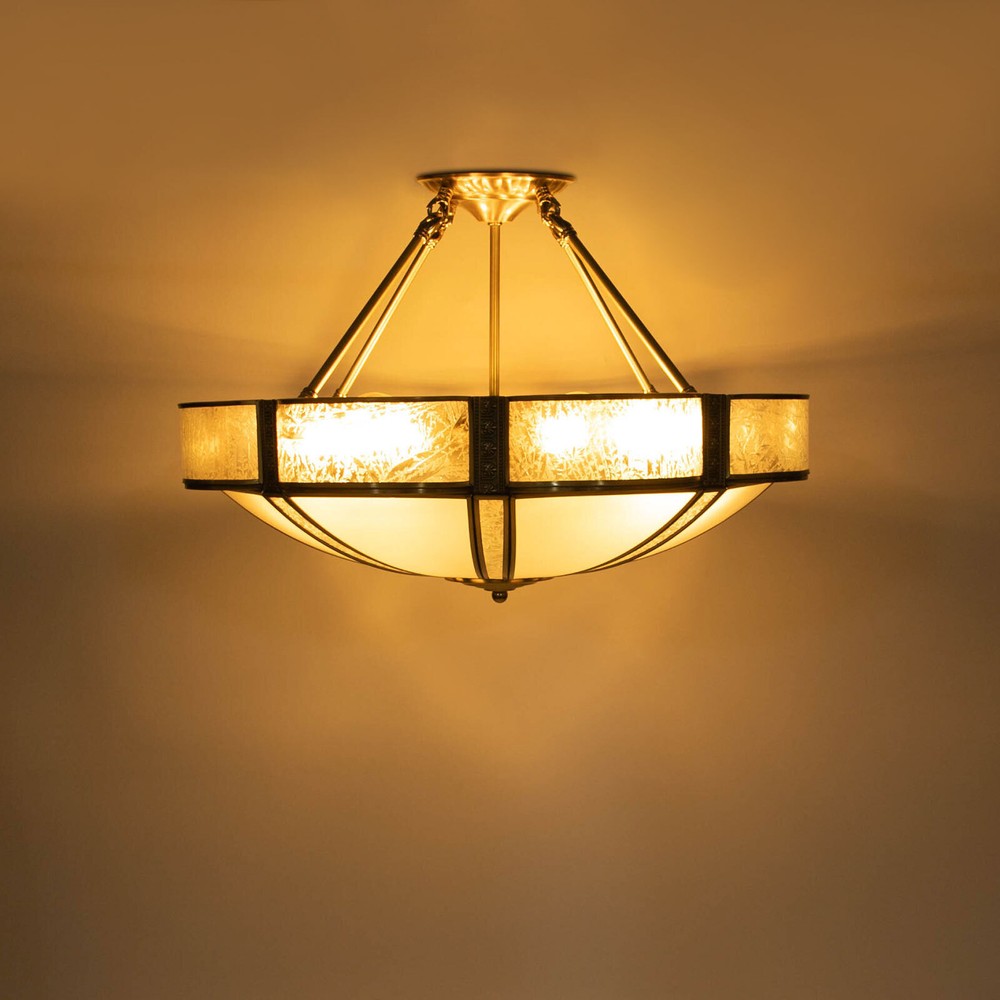 Classic Ceiling Light Fixture Flower-shaped Chandelier Ceiling Mounted 60W