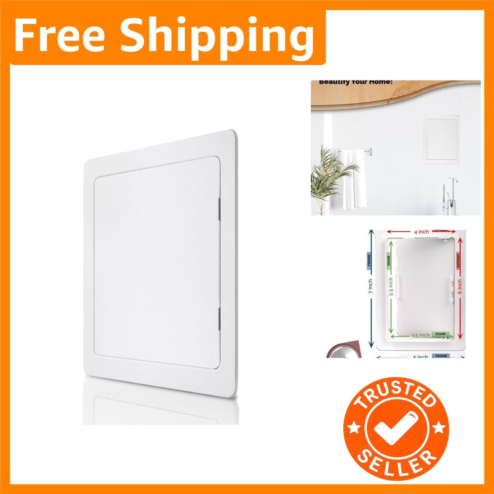 Multi-purpose 4x6 Access Panel - Easy Install, Water-Resistant White Cover Plate