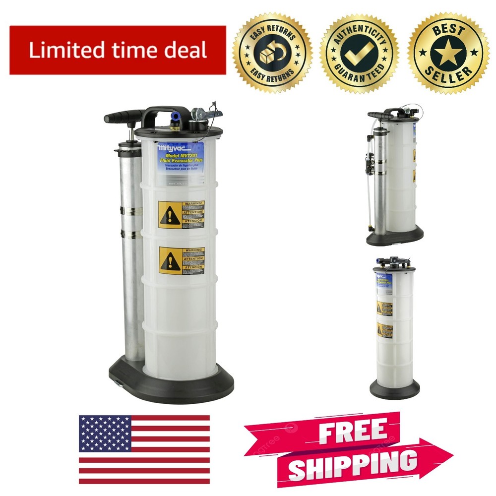 2.3 Gallon Fluid Evacuator & Dispensing Pump, Portable with Push Button Control