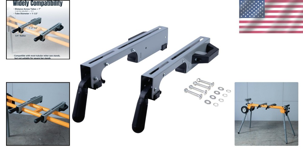 Adjustable Miter Saw Stand Brackets - Essential for Tool Versatility, 2 Pack
