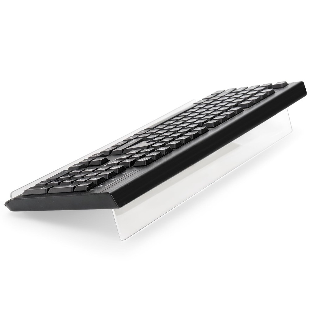 2 Pack Tilted Computer Keyboard Stand Clear Acrylic Keyboard Tray Holder