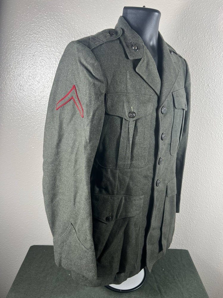 WW2 1943 Dated USMC Service “A” Uniform With Ship Detachment Patch