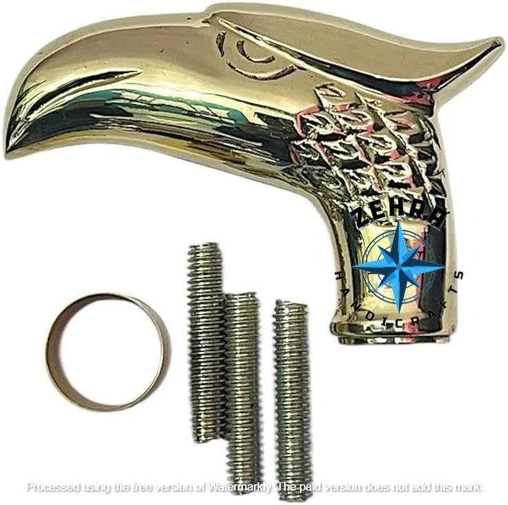 ZEHRA Vintage Nautical Brass Eagle Head Only Handle Solid Walking Cane Mother