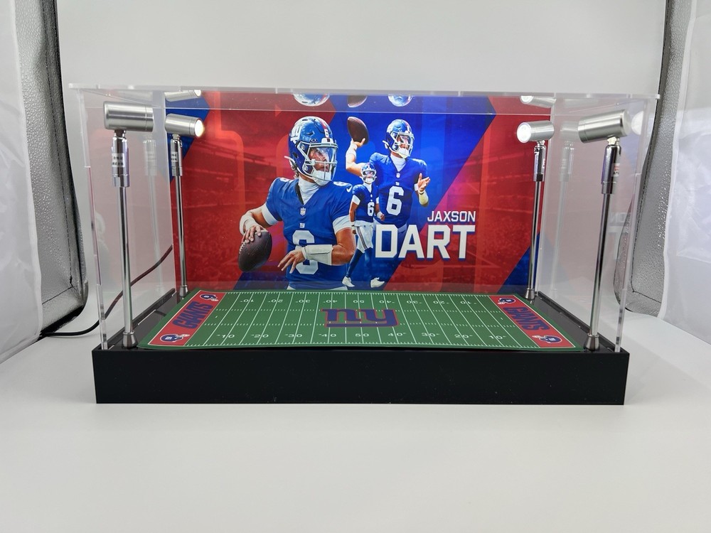 Jaxson Dart - Giants - Custom 2-3 Card PSA Display Case W/ LED Lights