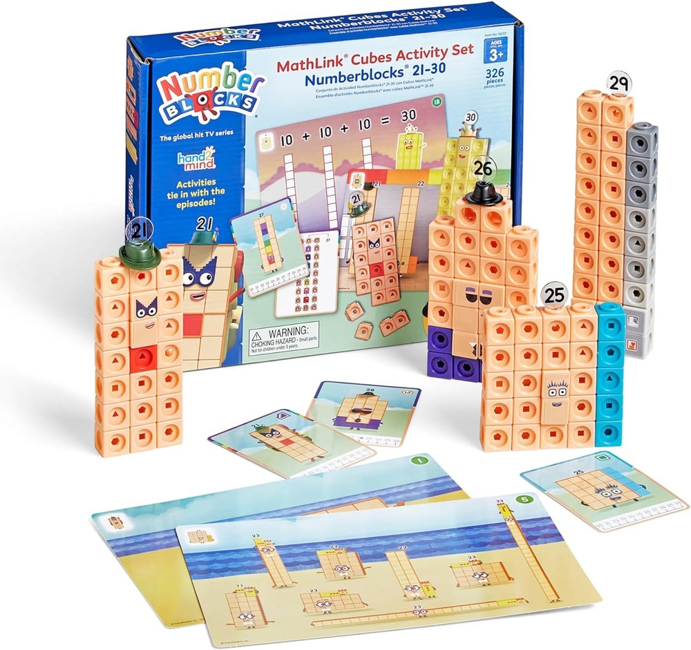MathLink Cubes Numberblocks 21-30 Activity Set, 20 Preschool Activities