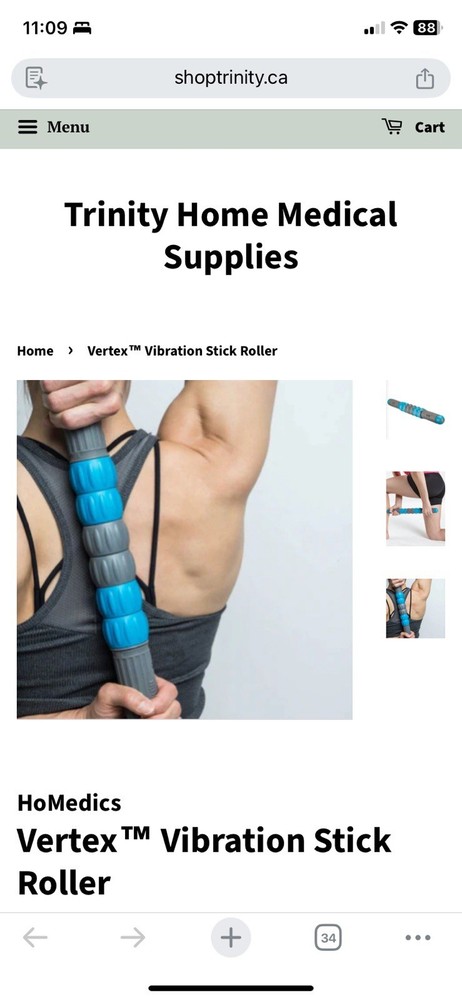Homedics Vertex Vibration Stick Roller