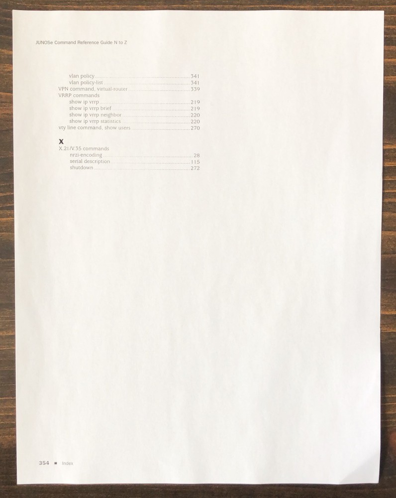 Juniper Networks - Command Reference Guide N to Z (2004)