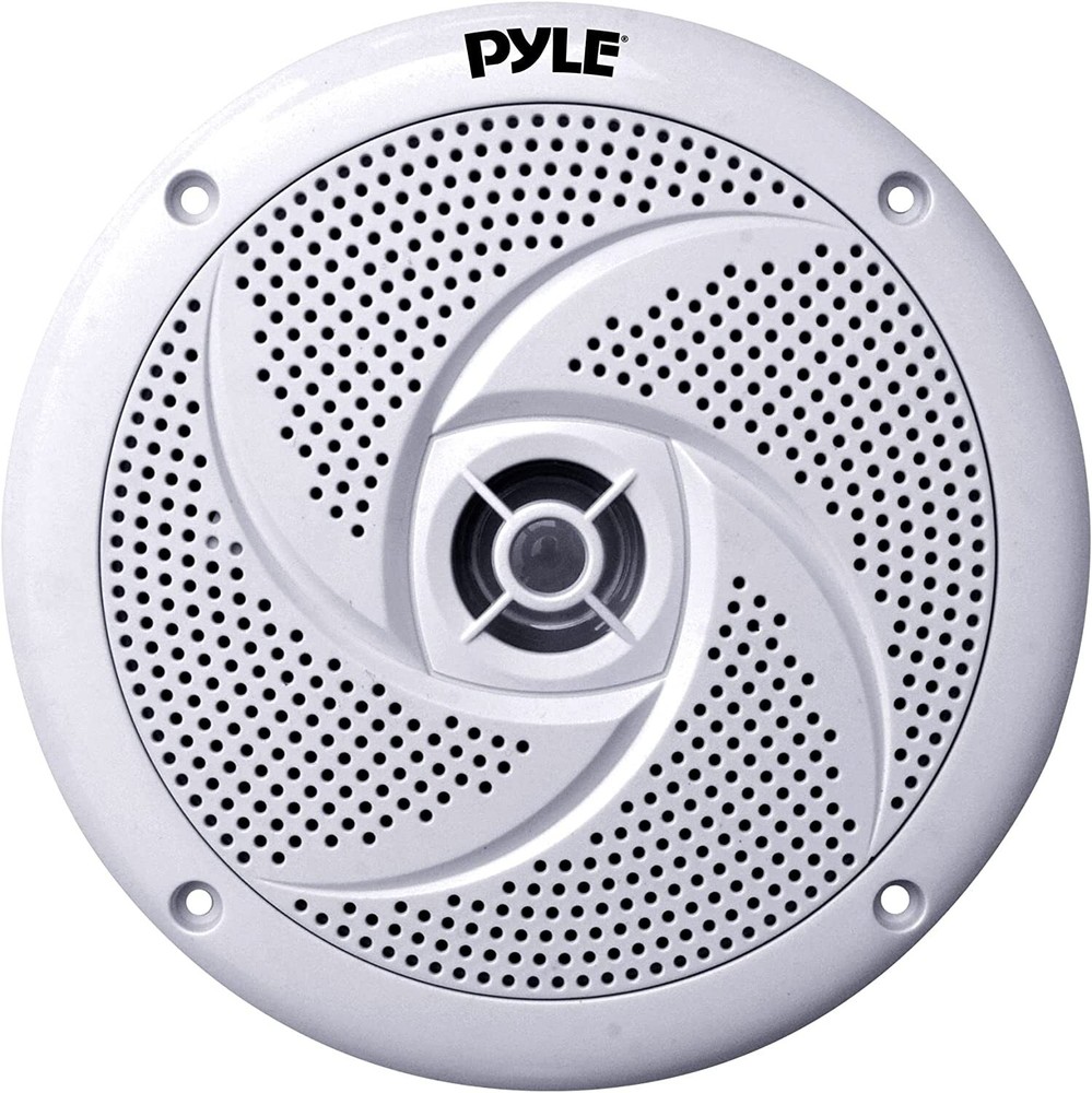 Pyle PLMRBT18 Bluetooth Marine Controller, 8'' 320W Max White Speakers (1 Pair)