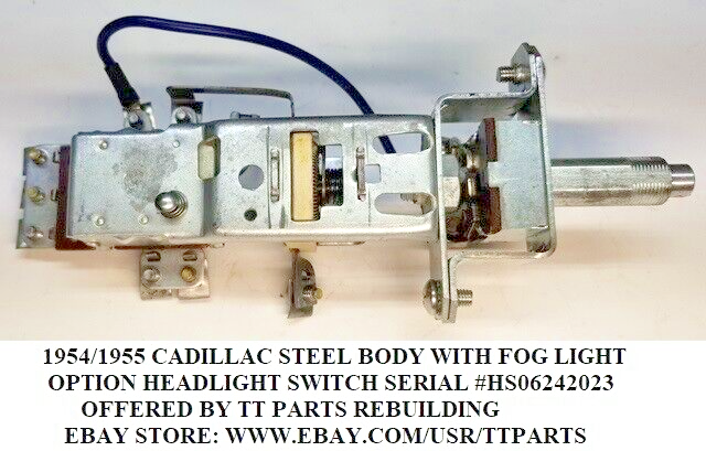 1953/54/55 CADILLAC HEADLIGHT SWITCH WITH FOG LIGHT OPTION TESTED & WORKS