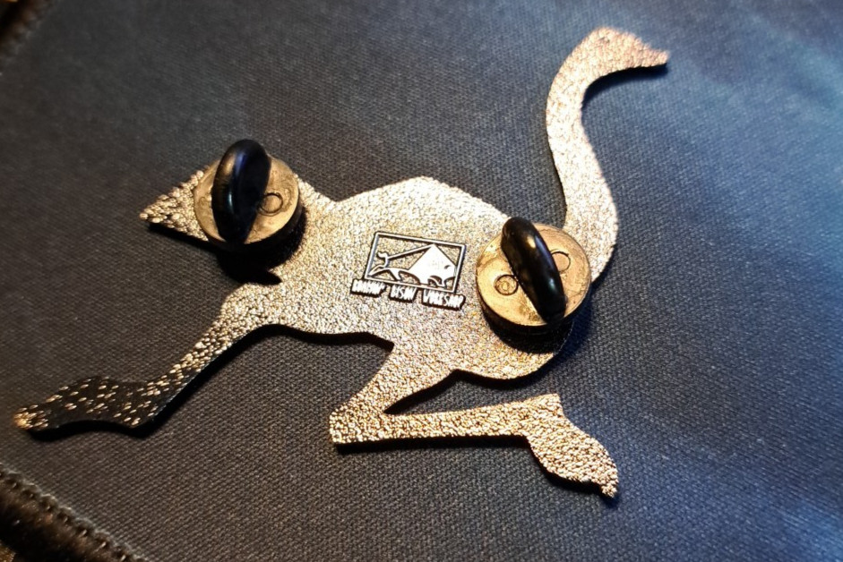 Ostrich Pin by Roaminbisonworkshop