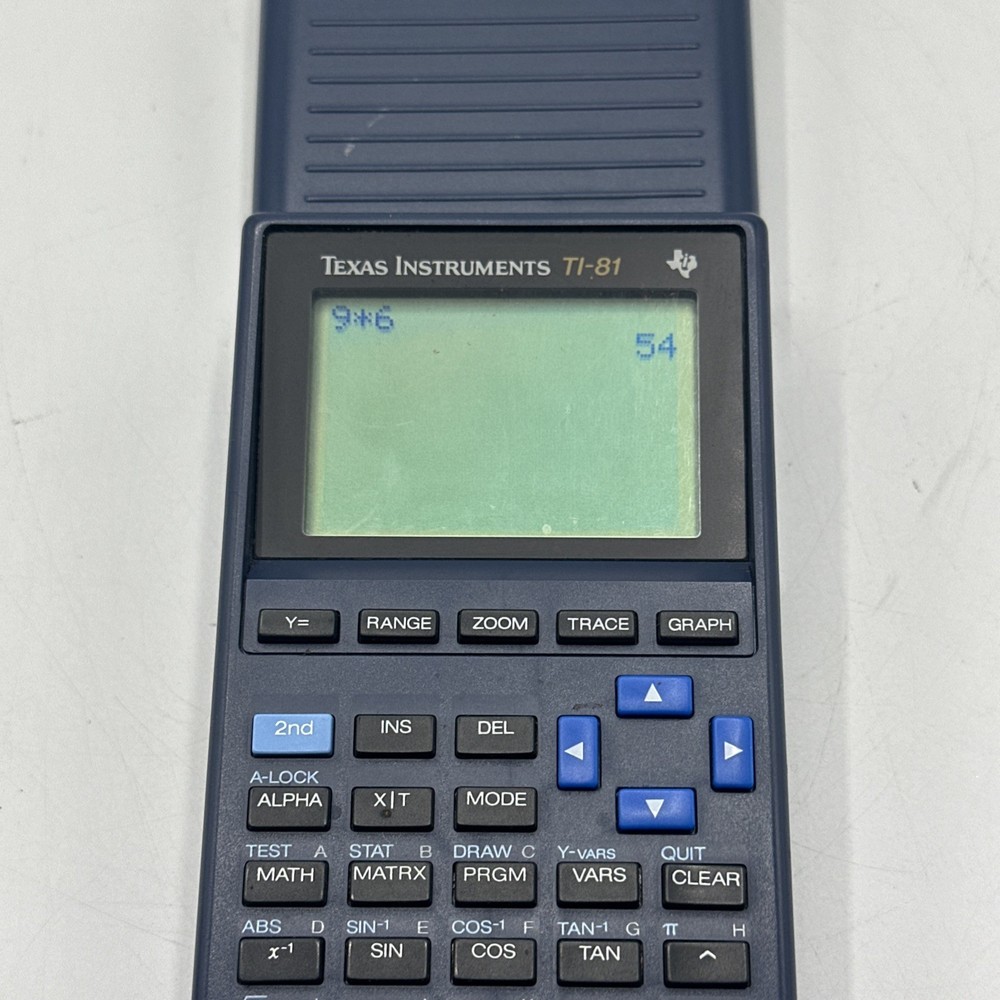 Texas Instruments TI-81 Graphing Calculator & Cover Tested Working