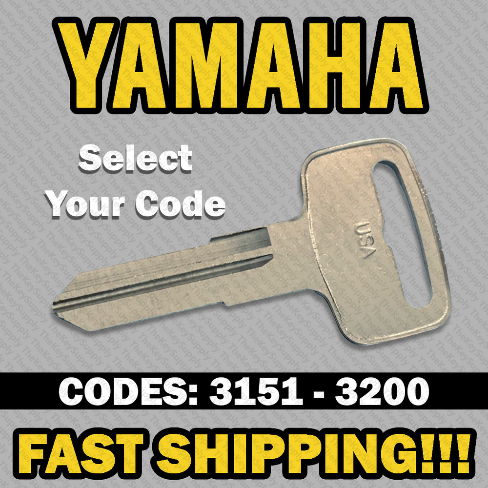 Yamaha Motorcycle Replacement Key Cut to Your Code 3151 - 3200