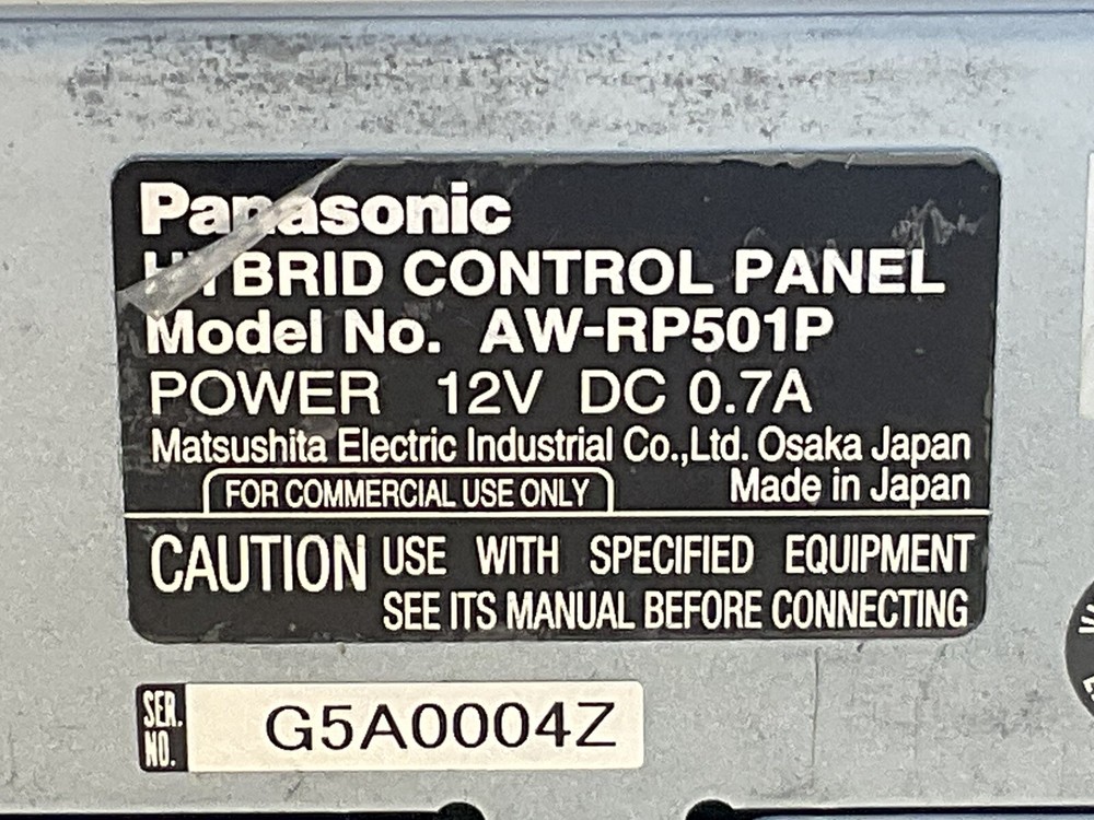 Panasonic AW-RP501 Hybrid Control Panel Camera Controller/FRA23
