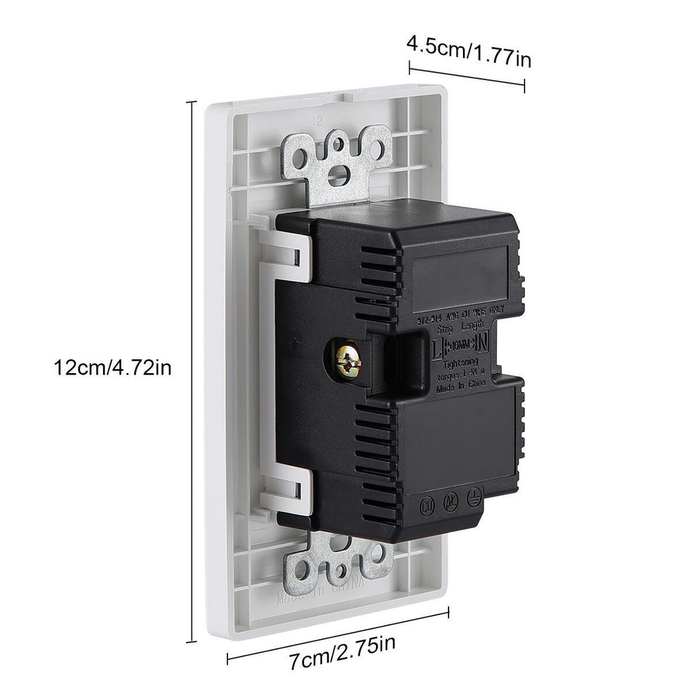 Electrical Outlet Panel Wall Socket AC Power Receptacle w/ Type-C USB-C USB Port