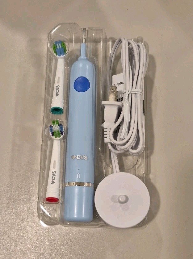 CVS EasyFlex Infinity Electric Rechargeable Oscillating Toothbrush, 2 Brush Head