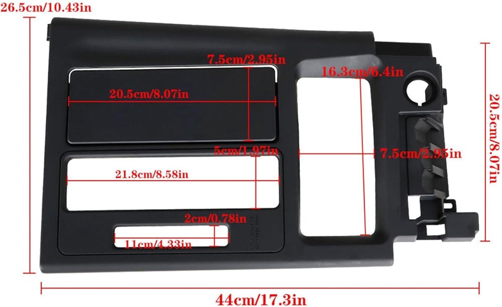 Automatic Shift Console Plate Replacement for 1994-1996 Corvette Black