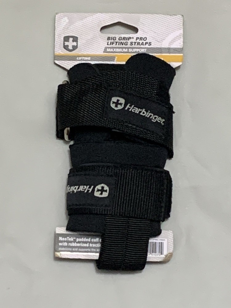 Harbinger Big Grip Pro Lifting Straps Maximum Support Heavy Lifting NEW