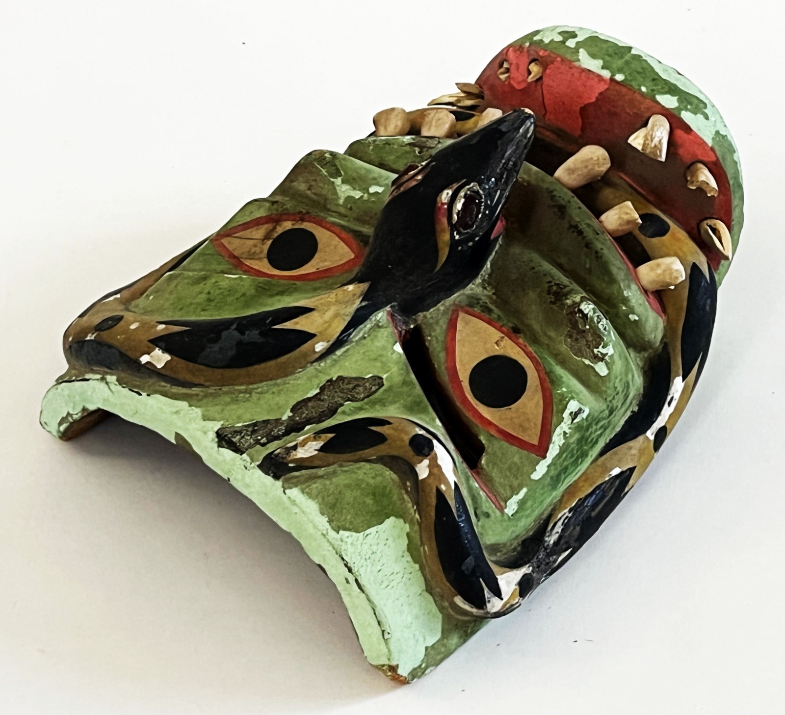 VTG VICTORIANO SALGADO URUAPAN MICHOACAN FECUNDIDAD DIABLO SNAKE WOOD MAQUE MASK