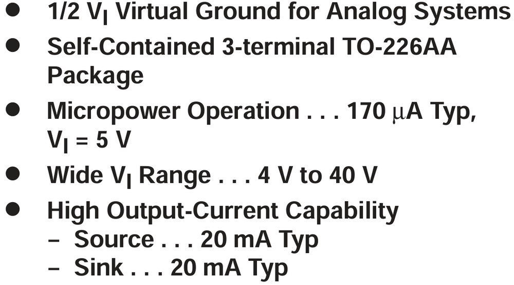 10PCS TLE2426 TLE2426ILP TO-92 Virtual Ground & Regulator up to ±80 mA TI IC new