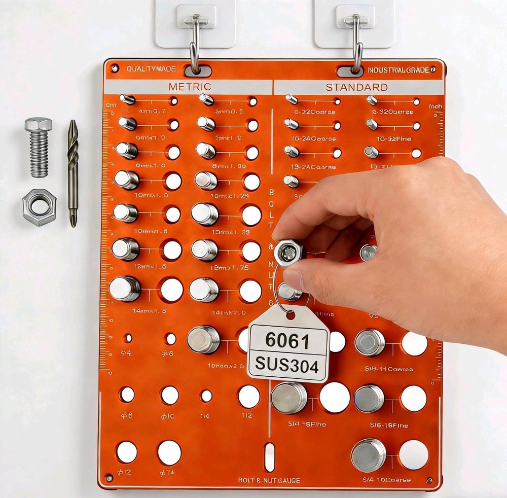 Everkeen Nut and Bolt Thread Checker, Standard & 42 Orange