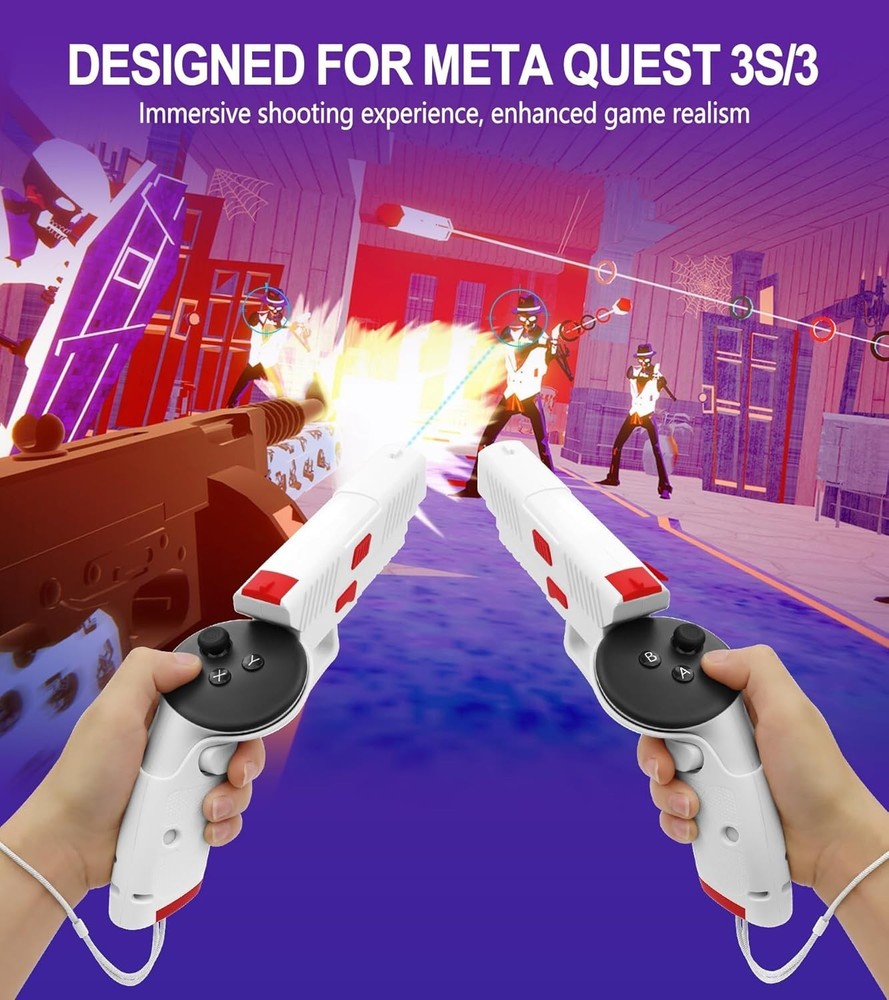 Enhanced VR Game Controller Grip with Anti-Slip Feature for Oculus Quest 3