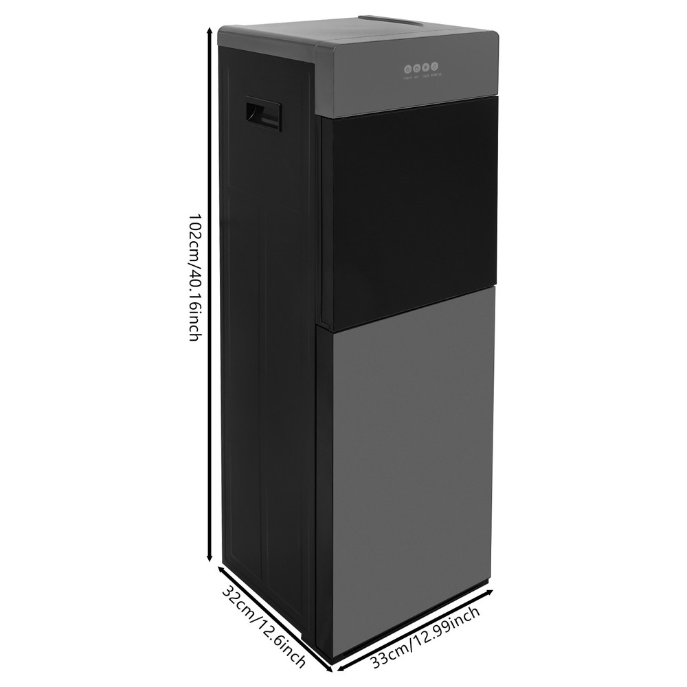 Bottom-Loading Water Dispenser with Hot and Room Temperature Options For Home