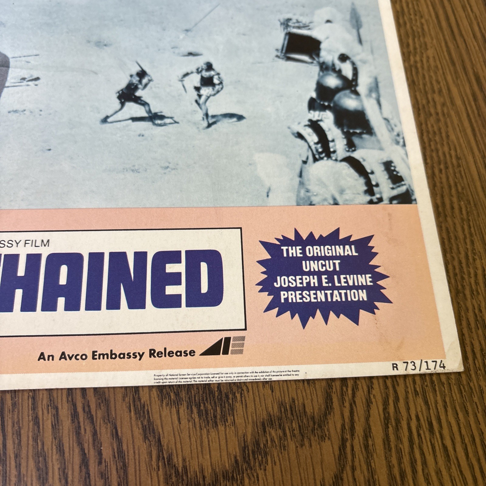 VTG 1973 Hercules Unchained Movie Lobby Card Poster Steve Reeves Joseph Levine