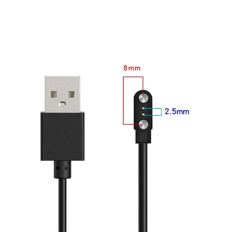 2-Pin / 4-Pin Smartwatch USB Charger Dock Cable Replacement Charging Adapter