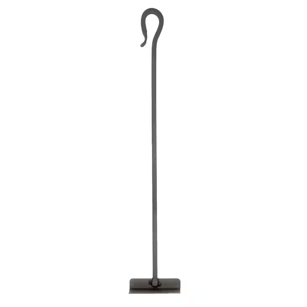 Shepherd'S Hook 28 In. Tall Fireplace Ash Hoe Tool, Graphite
