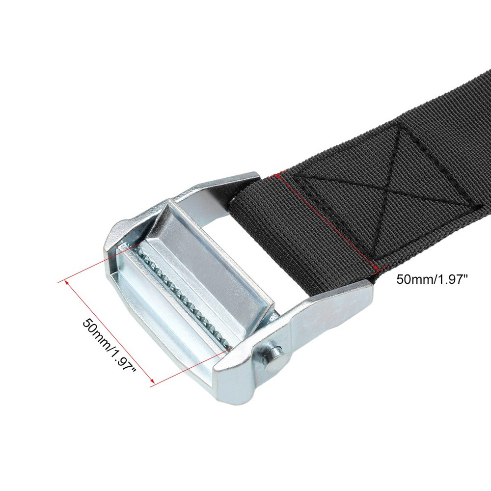 3.5Mx5cm Lashing Strap Cargo Tie Down with Cam Buckle 500Kg Work Load, Black