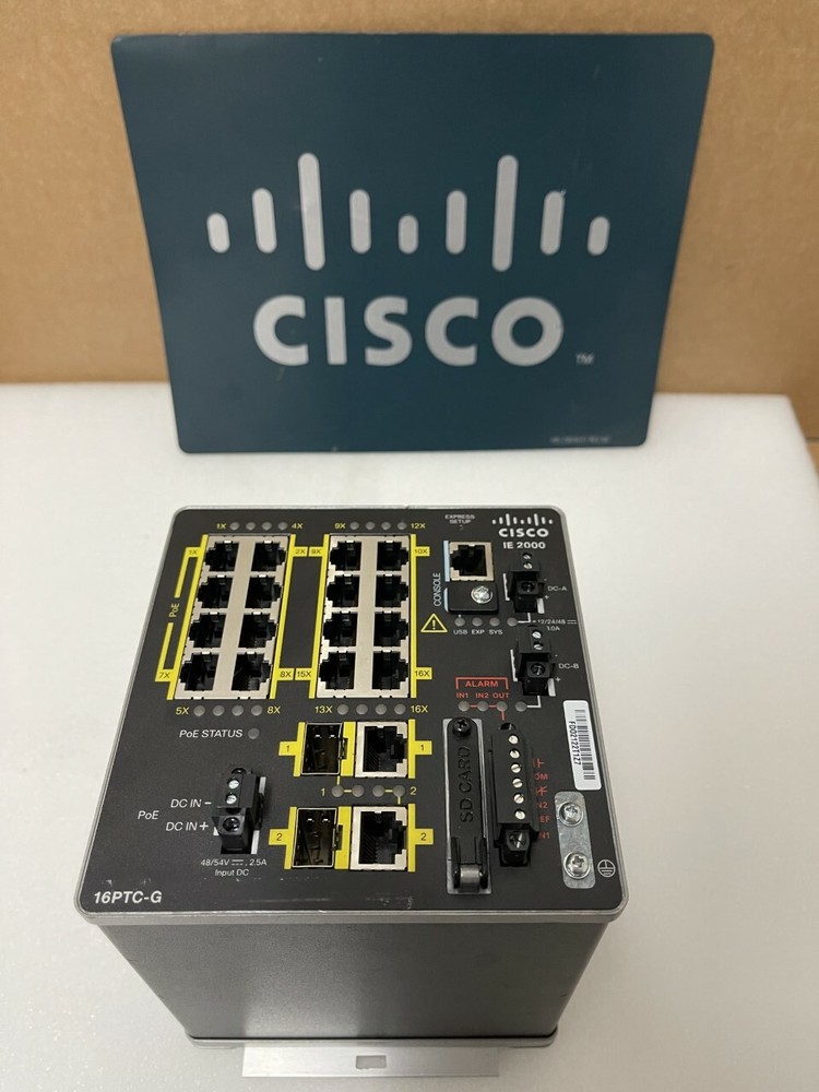 Cisco IE-2000-16PTC-G-E Industrial Network Switch Managed Fast Ethernet