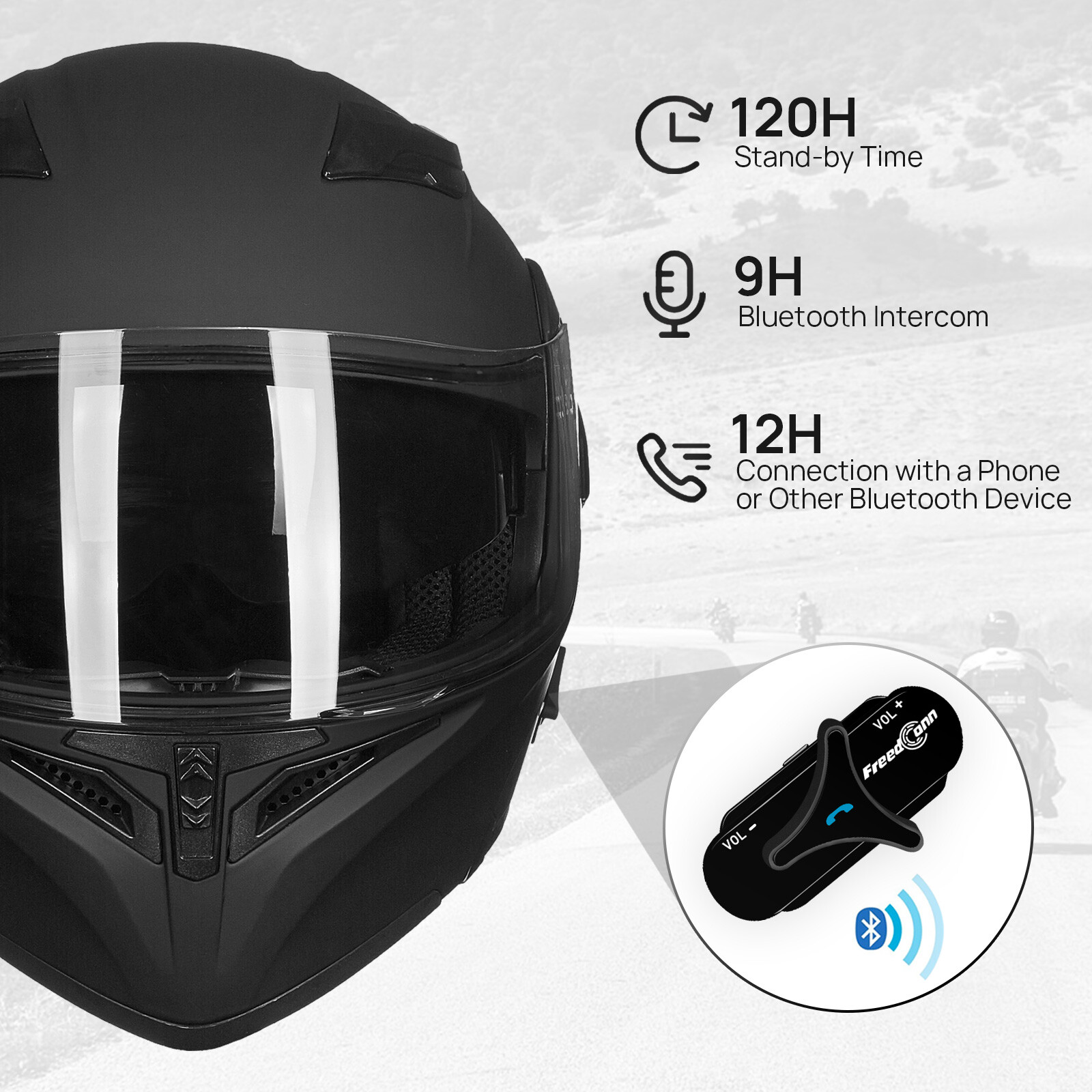 ILM USED Bluetooth Full Face Modular Motorcycle Helmet Dual Visor Intercom DOT