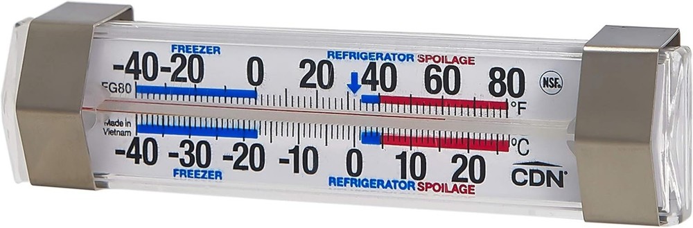 Professional Dual Scale Refrigerator/Freezer Thermometer - 5-