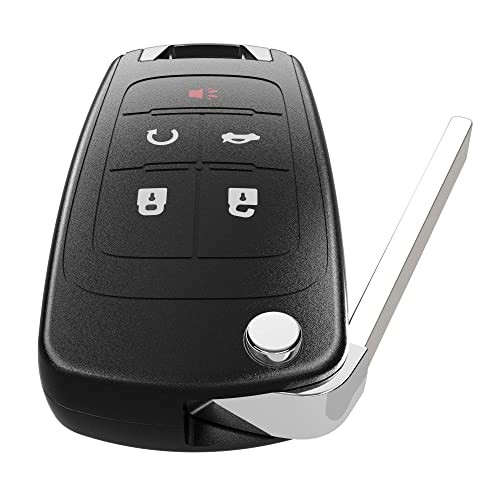 Flip Chevy Key Fob Keyless Entry Remote Start Control Replacement, 5-BTN-2Pcs