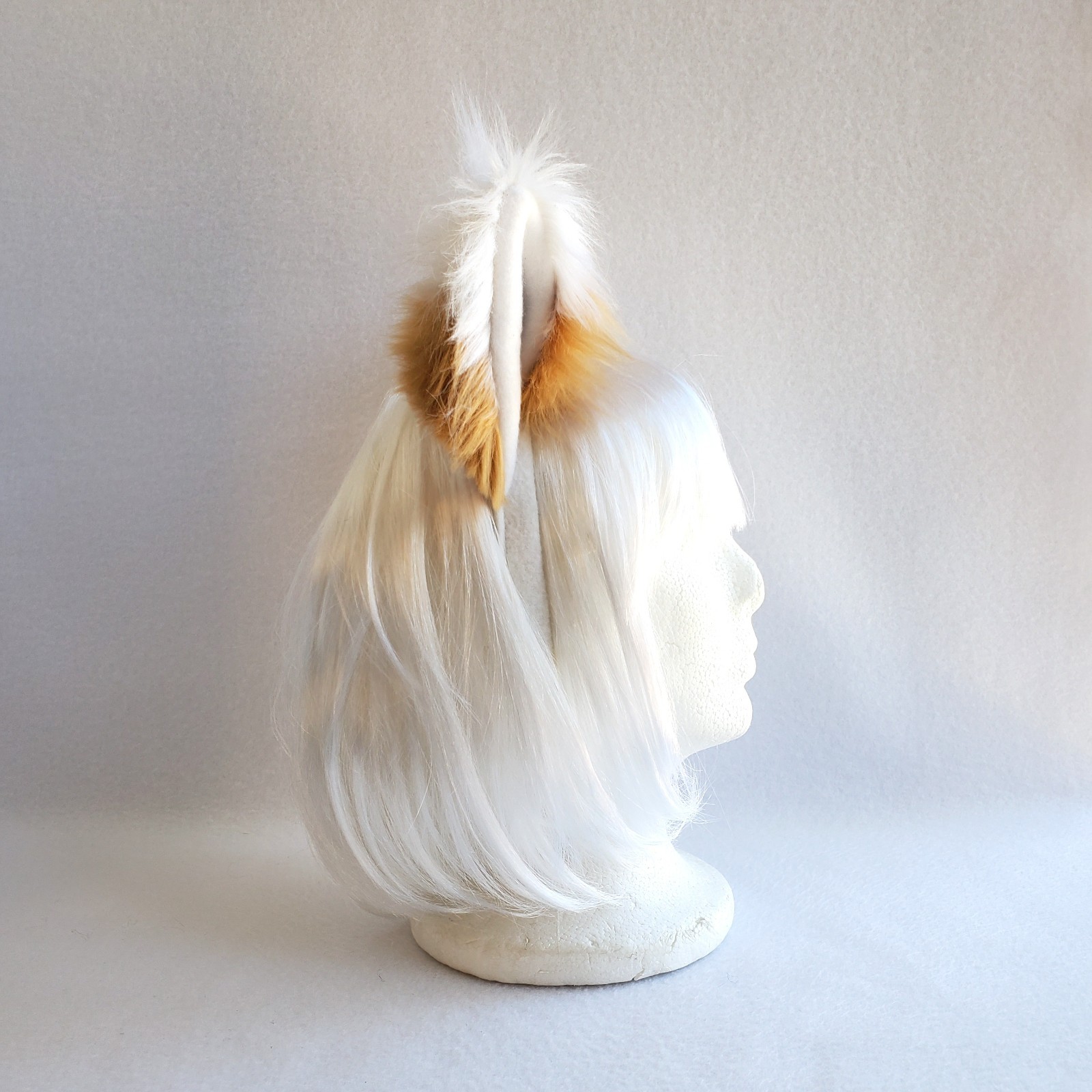 Caramel FOX EARS furry HEADBAND Foxy anime Senko cosplay Spice & Wolf Holo